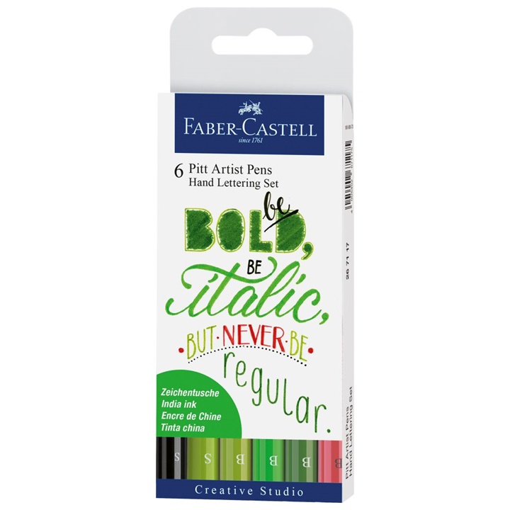 Комплект арт маркери PITT Hand Lettering Bold - 6 бр