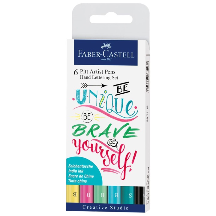 Комплект арт маркери PITT Hand Lettering Unique - 6 бр