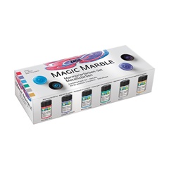 Комплект бои за мраморен ефект Kreul Magic Marble Metallic 6x20 мл
