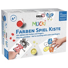 Комплект бои за рисуване с пръсти MUCKI - Нека да създадем с бои и пръсти