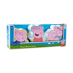 Комплект дървени пъзели за деца PEPPA PIG 3 бр.