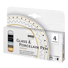 Комплект маркери за стъкло и порцелан KREUL Glamour - 4 бр
