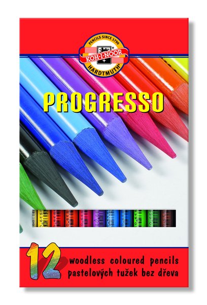 Комплект пастелни моливи в лакирана опаковка PROGRESSO - 12-бр