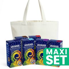 Комплект ретро батик - 6 нюанса + памучна чанта