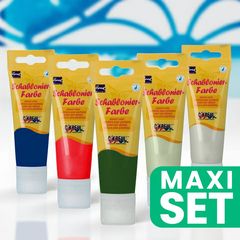 Комплект за рисуване с шаблони от 5 части на KREUL - хладни тонове