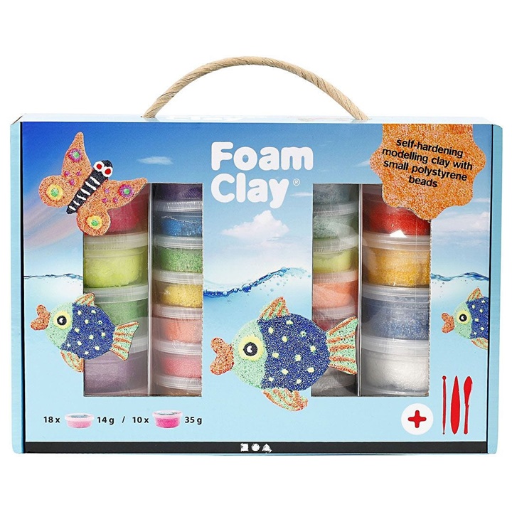 Куфар с маса за моделиране Foam Clay - 31 броя