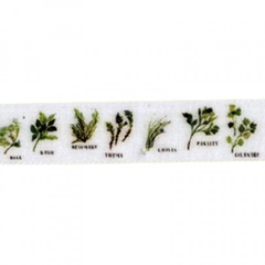 Лента с принтиран мотив растения 15 м - различни ширини