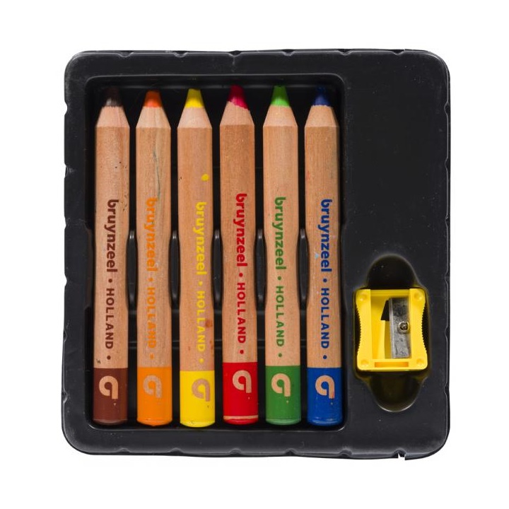Меки jumbo моливи за деца Bruinzeel Holland / 6 броя
