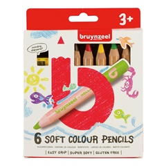 Меки jumbo моливи за деца Bruinzeel Holland / 6 броя