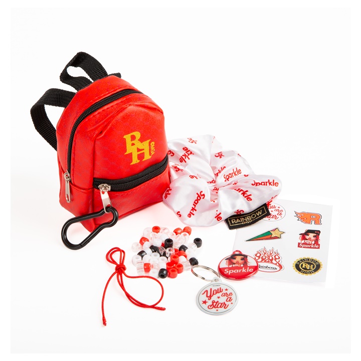 Мини раница с аксесоари RAINBOW HIGH червена