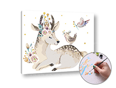 Рисуване по номера SRNČEK BAMBI | ниска трудност