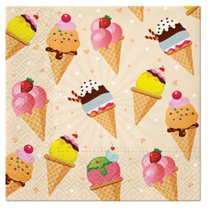 Салфетки за декупаж Ice Cream - 1 брой