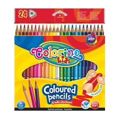 Триъгълни моливи за оцветяване Colorino за деца - 24 броя