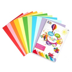 Цветна хартия А4 - комплект 100 броя