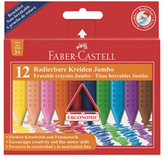 Восъчни пастели Grip Jumbo Plastic Colour -комплект - 12 бои